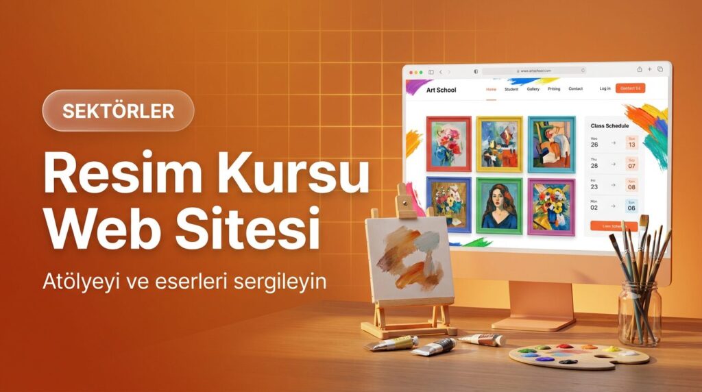Resim kursu web sitesi tasarımı kapak görseli