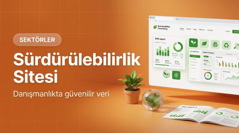 Sürdürülebilirlik danışmanlığı web sitesi tasarımı kapak görseli