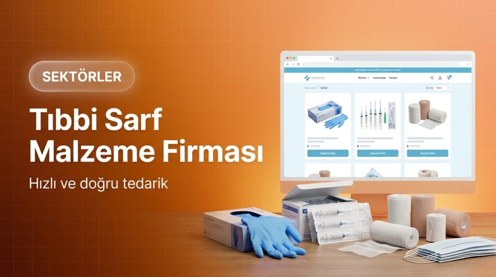 Tıbbi sarf malzeme firması web sitesi tasarımı kapak görseli