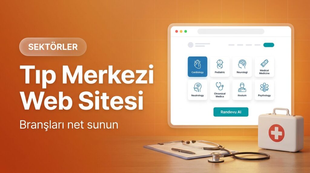 Tıp merkezi web sitesi tasarımı kapak görseli
