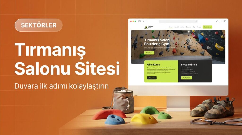 Tırmanış salonu web sitesi tasarımı kapak görseli