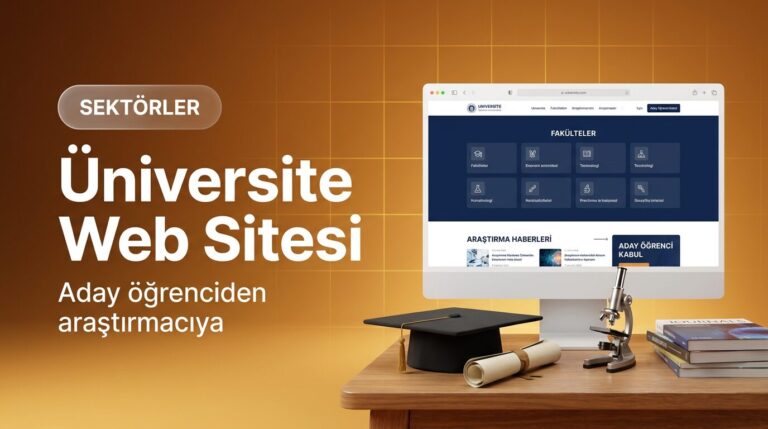 Üniversite web sitesi tasarımı kapak görseli