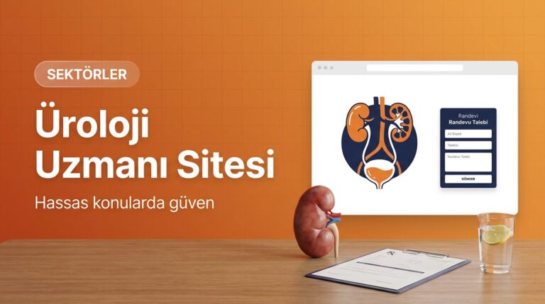Üroloji uzmanı web sitesi tasarımı kapak görseli