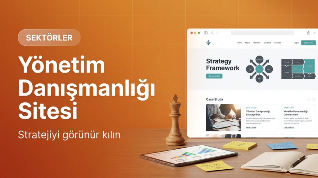 Yönetim danışmanlığı web sitesi tasarımı kapak görseli